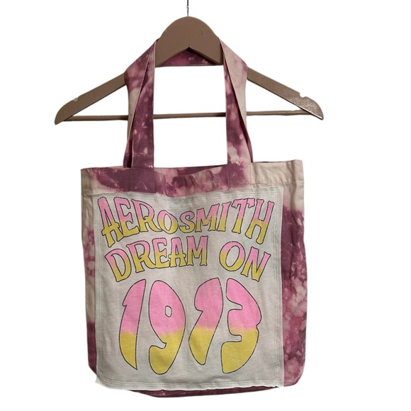 AEROSMITH DREAM ON canvas tote bag custom ONE OF A KIND creation by Rachelle - Picture 1 of 3